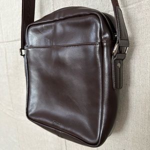Men’s Messenger Bag - Brown Leather